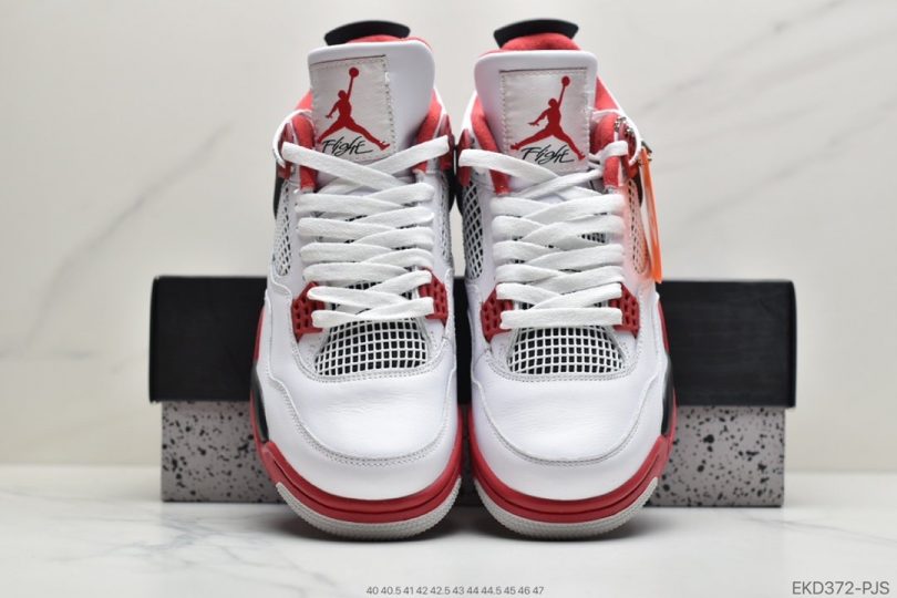 Jordan, Fire Red, Air Jordan 4, Air Jordan - 乔丹 Air Jordan 4 “Fire Red” AJ4代 火焰红 元年版本篮球鞋EKD372-PJS