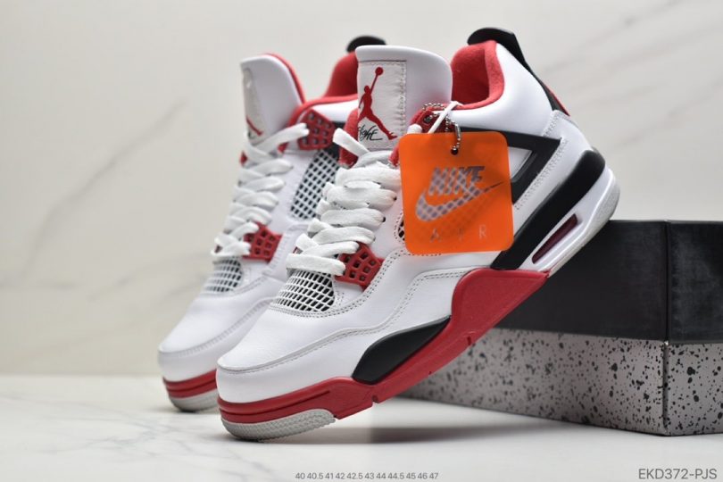 Jordan, Fire Red, Air Jordan 4, Air Jordan - 乔丹 Air Jordan 4 “Fire Red” AJ4代 火焰红 元年版本篮球鞋EKD372-PJS