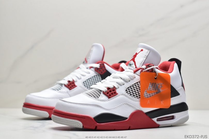 Jordan, Fire Red, Air Jordan 4, Air Jordan - 乔丹 Air Jordan 4 “Fire Red” AJ4代 火焰红 元年版本篮球鞋EKD372-PJS