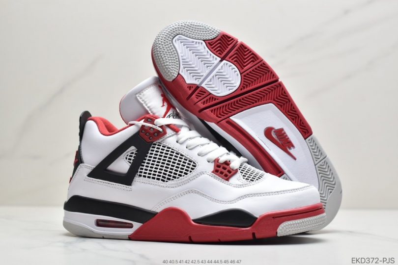 Jordan, Fire Red, Air Jordan 4, Air Jordan - 乔丹 Air Jordan 4 “Fire Red” AJ4代 火焰红 元年版本篮球鞋EKD372-PJS