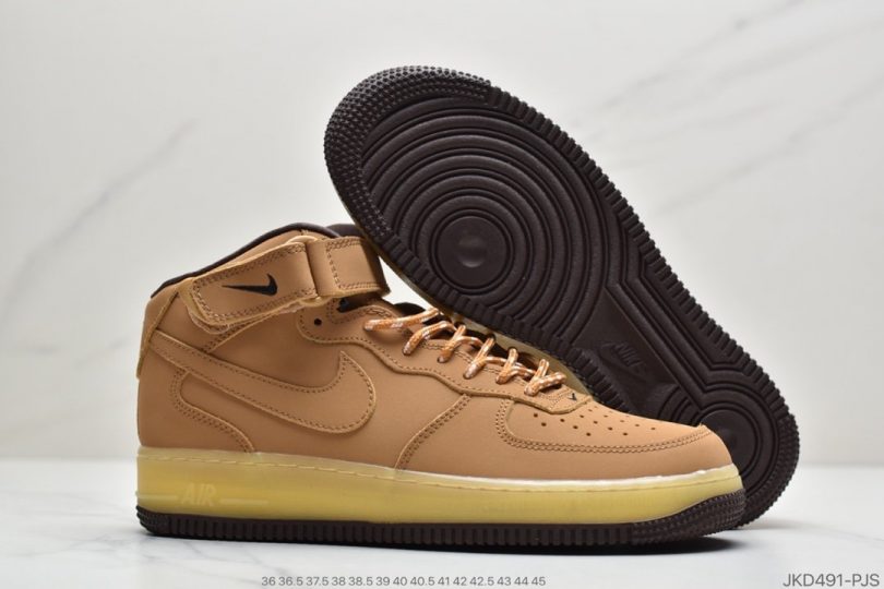 高帮, 运动板鞋, 空军一号, 板鞋, LV8, HIGH, FORCE 1, Air Force 1 - 耐克NK Air Force 1 High '07 LV8"Wheat / Flax"空军一号经典高帮皮革皮百搭休闲运动板鞋