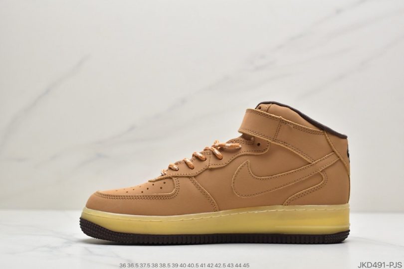 高帮, 运动板鞋, 空军一号, 板鞋, LV8, HIGH, FORCE 1, Air Force 1 - 耐克NK Air Force 1 High '07 LV8"Wheat / Flax"空军一号经典高帮皮革皮百搭休闲运动板鞋