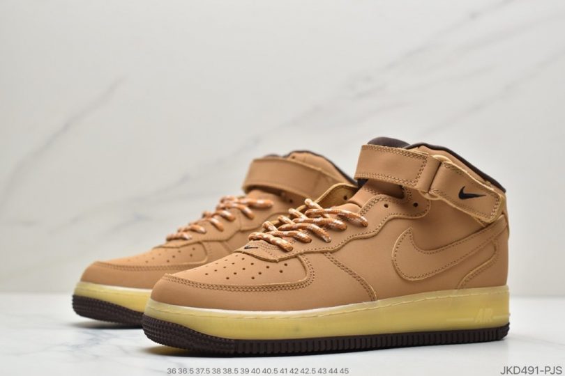 高帮, 运动板鞋, 空军一号, 板鞋, LV8, HIGH, FORCE 1, Air Force 1 - 耐克NK Air Force 1 High '07 LV8"Wheat / Flax"空军一号经典高帮皮革皮百搭休闲运动板鞋