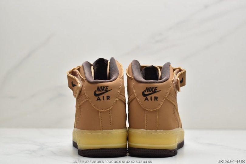 高帮, 运动板鞋, 空军一号, 板鞋, LV8, HIGH, FORCE 1, Air Force 1 - 耐克NK Air Force 1 High '07 LV8"Wheat / Flax"空军一号经典高帮皮革皮百搭休闲运动板鞋