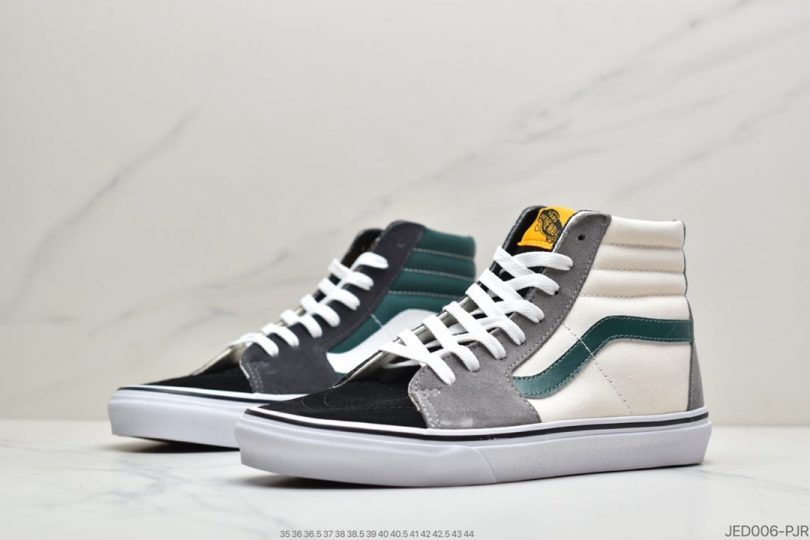 高帮, 板鞋, Vans SK8-Hi, Vans - 万斯Vans SK8-Hi 秋冬新款 拼接撞色 高帮职业滑板鞋ID:JED006-PJR