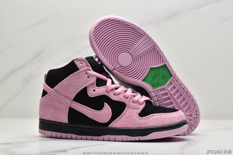 鸳鸯, 板鞋, Nike SB Dunk, Nike SB, NIKE, HIGH, Dunk High, Dunk - 耐克Nike SB Dunk High “Invert Celtics”反转黑粉拼色撞色拼接鸳鸯 凯尔特人 王一博同款滑板鞋ID:JFD242-PJR