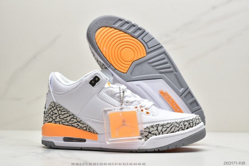 篮球鞋, 乔丹篮球鞋, Orange, Laser Orange, Jordan, AJ3, Air Jordan 3, Air Jordan - Air Jordan 3 WMNS “Laser Orange” 黄水泥 白橙 AJ3 乔丹3代 aj3 乔3 激光橙 乔丹篮球鞋系列ID：ZKD171-PJR