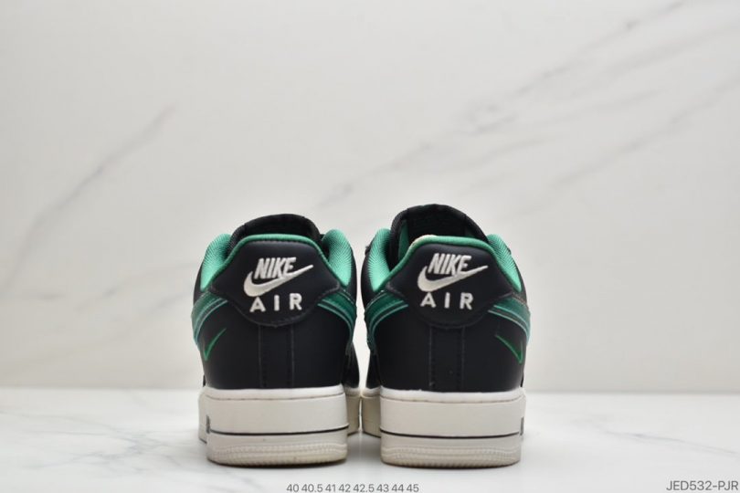 运动板鞋, 空军一号, 板鞋, Nike Air Force 1, Nike Air, NIKE, Air Force 1, 2090 - 耐克Nike Air Force 1 AYI UPSTEP 空军一号 黑绿双勾 百搭休闲运动板鞋ID:JED532-PJR