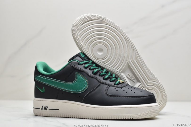 运动板鞋, 空军一号, 板鞋, Nike Air Force 1, Nike Air, NIKE, Air Force 1, 2090 - 耐克Nike Air Force 1 AYI UPSTEP 空军一号 黑绿双勾 百搭休闲运动板鞋ID:JED532-PJR