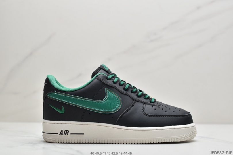 运动板鞋, 空军一号, 板鞋, Nike Air Force 1, Nike Air, NIKE, Air Force 1, 2090 - 耐克Nike Air Force 1 AYI UPSTEP 空军一号 黑绿双勾 百搭休闲运动板鞋ID:JED532-PJR