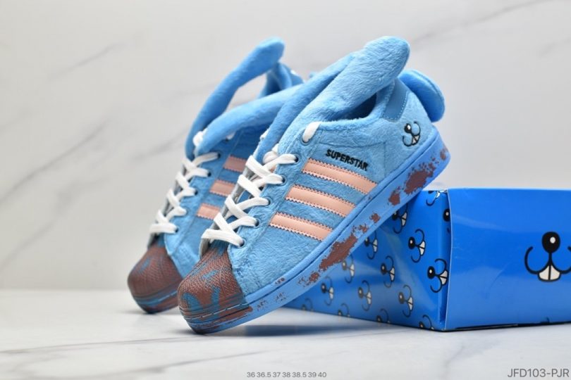 贝壳头, 板鞋, Superstar Karoro, Superstar, Originals Superstar, Originals, adidas Originals, Adidas - Melting Sadness✖阿迪达斯adidas originals Superstar Karoro 蓝兔子贝壳头板鞋ID:JFD103-PJR