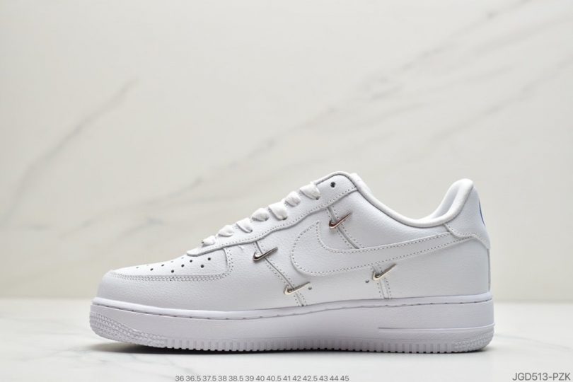 运动板鞋, 空军一号, 板鞋, Swoosh, NIKE, FORCE 1, Air Force 1 - 耐克Nike Wmns Air Force 1' 07 LX"Chrome Swooshes White"空军一号经典低帮百搭休闲运动板鞋