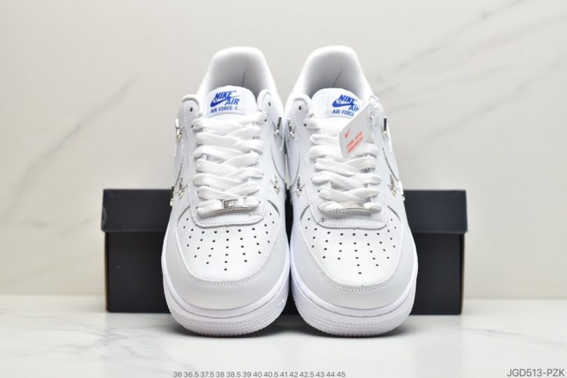 运动板鞋, 空军一号, 板鞋, Swoosh, NIKE, FORCE 1, Air Force 1 - 耐克Nike Wmns Air Force 1' 07 LX"Chrome Swooshes White"空军一号经典低帮百搭休闲运动板鞋