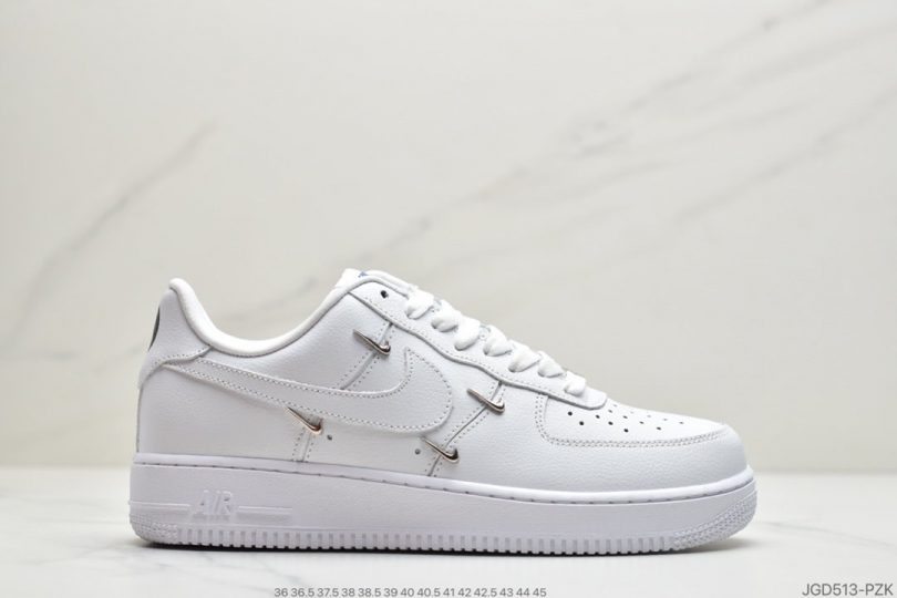 运动板鞋, 空军一号, 板鞋, Swoosh, NIKE, FORCE 1, Air Force 1 - 耐克Nike Wmns Air Force 1' 07 LX"Chrome Swooshes White"空军一号经典低帮百搭休闲运动板鞋