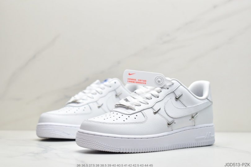 运动板鞋, 空军一号, 板鞋, Swoosh, NIKE, FORCE 1, Air Force 1 - 耐克Nike Wmns Air Force 1' 07 LX"Chrome Swooshes White"空军一号经典低帮百搭休闲运动板鞋