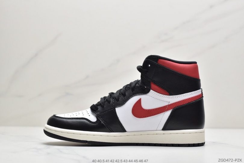 红钩黑脚趾, 篮球鞋, Jordan, Gym Red, Black, Air Jordan 1, Air Jordan - Air Jordan 1 Retro "Black Gym Red"红钩黑脚趾2019款 中帮篮球鞋