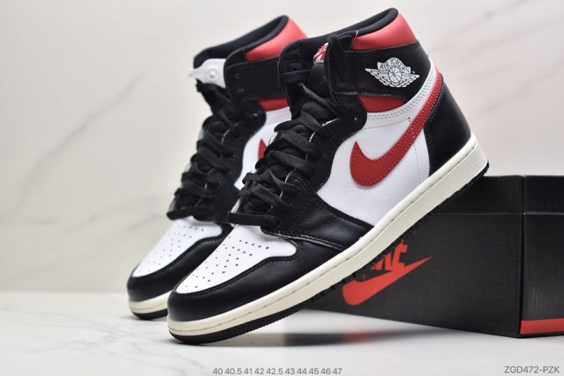 红钩黑脚趾, 篮球鞋, Jordan, Gym Red, Black, Air Jordan 1, Air Jordan - Air Jordan 1 Retro "Black Gym Red"红钩黑脚趾2019款 中帮篮球鞋