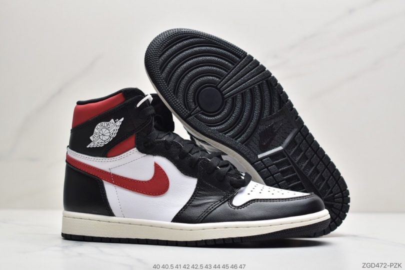 红钩黑脚趾, 篮球鞋, Jordan, Gym Red, Black, Air Jordan 1, Air Jordan - Air Jordan 1 Retro "Black Gym Red"红钩黑脚趾2019款 中帮篮球鞋