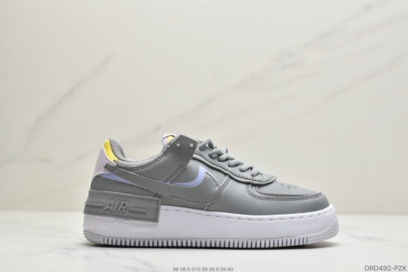 马卡龙, 运动鞋, 空军一号, 板鞋, NIKE, Air Force 1 Shadow, Air Force 1, AF1 - 耐克NIKE WMNS Air Force 1 Shadow马卡龙空军一号轻量增高低帮百搭板鞋ID:DRD492-PZK