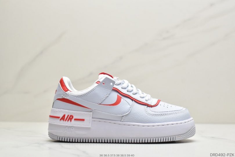 马卡龙, 运动鞋, 空军一号, 板鞋, NIKE, Air Force 1 Shadow, Air Force 1, AF1 - 耐克NIKE WMNS Air Force 1 Shadow马卡龙空军一号轻量增高低帮百搭板鞋ID:DRD492-PZK