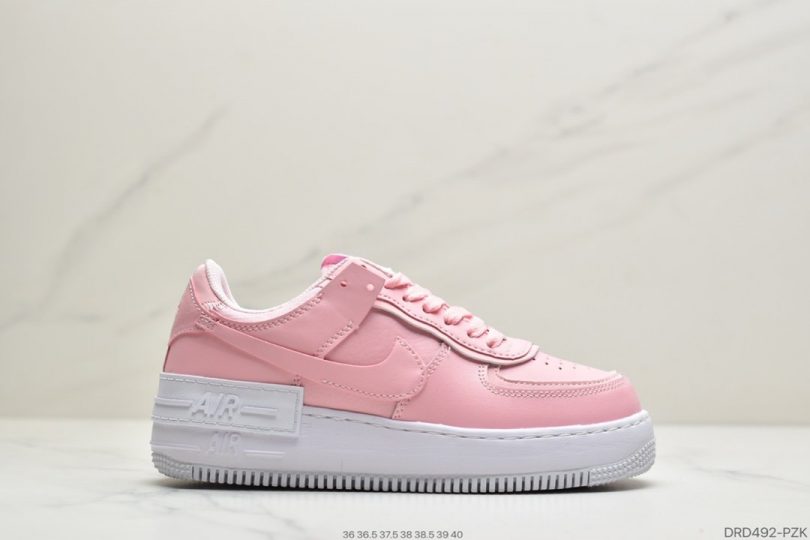 马卡龙, 运动鞋, 空军一号, 板鞋, NIKE, Air Force 1 Shadow, Air Force 1, AF1 - 耐克NIKE WMNS Air Force 1 Shadow马卡龙空军一号轻量增高低帮百搭板鞋ID:DRD492-PZK