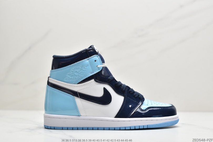 高帮篮球鞋, 高帮, 篮球鞋, 北卡蓝, Jordan, Aj1, Air Jordan 1, Air Jordan - Air Jordan 1 Retro High Og 乔1 北卡蓝漆皮 AJ1高帮篮球鞋