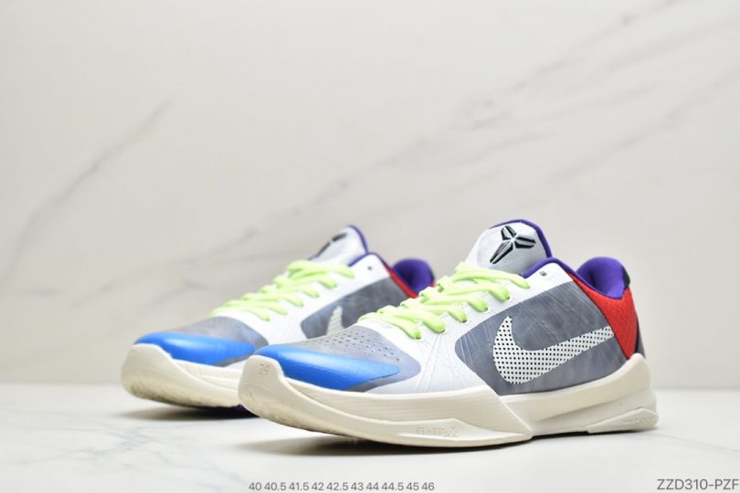 篮球鞋, 科比5, Zoom, Kobe 5, Kobe - 耐克 Nike Zoom Kobe 5科比5塔克 白灰绿篮球鞋