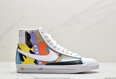 耐克Nike 插画师Ruohan Wang x Nike Blazer Mid ‘ 77 Flyleather QS开拓者高帮休闲运动板鞋