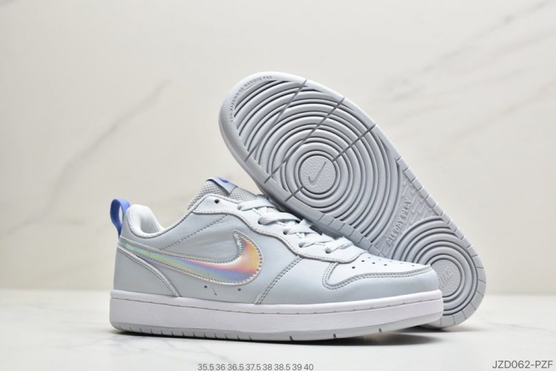 板鞋, NIKE, Court Borough Low - Nike Court Borough Low SE"White/Pink/Tie-Dye Flower"学院系列休闲运动皮革板鞋