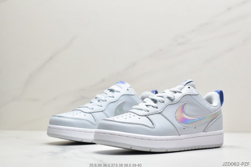 板鞋, NIKE, Court Borough Low - Nike Court Borough Low SE"White/Pink/Tie-Dye Flower"学院系列休闲运动皮革板鞋