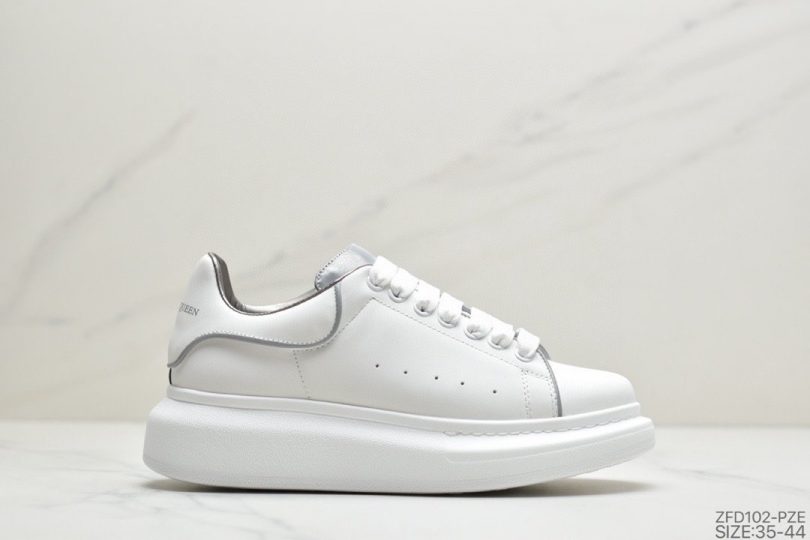 麦昆, 小白鞋, 女鞋, McQueen, Alexander McQueen - 意大利高奢品牌Alexander McQueen亚历山大·麦昆 Sole Leather Sneakers低帮时装厚底休闲运动小白鞋
