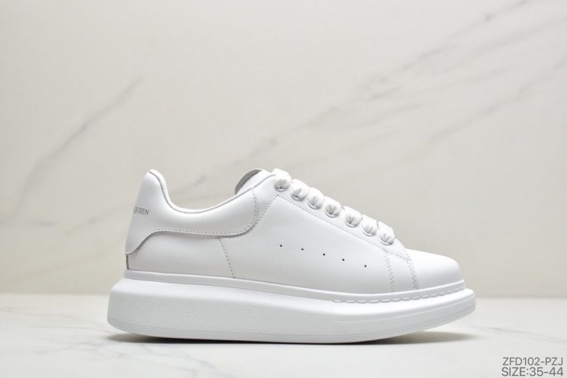 麦昆, 小白鞋, 女鞋, McQueen, Alexander McQueen - 意大利高奢品牌Alexander McQueen亚历山大·麦昆 Sole Leather Sneakers低帮时装厚底休闲运动小白鞋