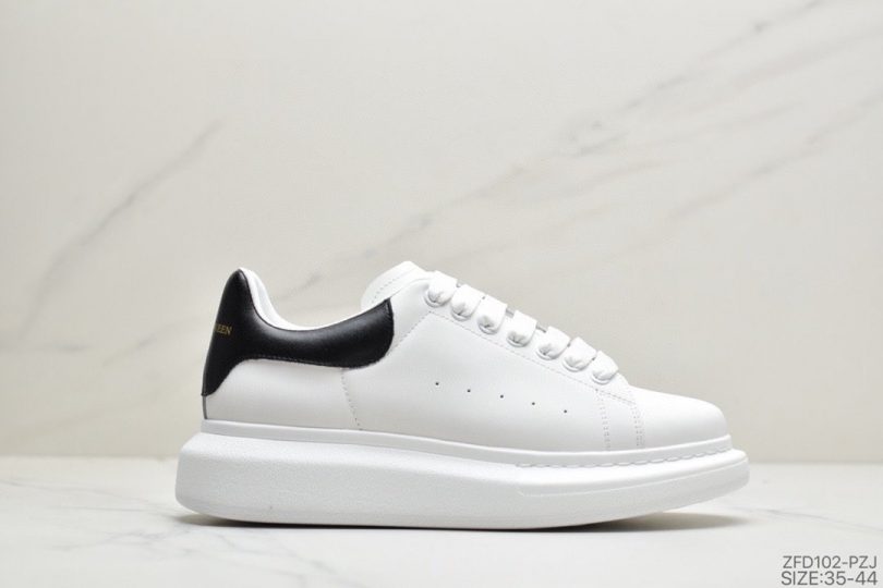 麦昆, 小白鞋, 女鞋, McQueen, Alexander McQueen - 意大利高奢品牌Alexander McQueen亚历山大·麦昆 Sole Leather Sneakers低帮时装厚底休闲运动小白鞋