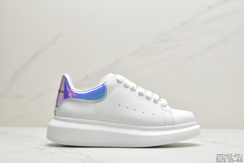 麦昆, 小白鞋, 女鞋, McQueen, Alexander McQueen - 意大利高奢品牌Alexander McQueen亚历山大·麦昆 Sole Leather Sneakers低帮时装厚底休闲运动小白鞋