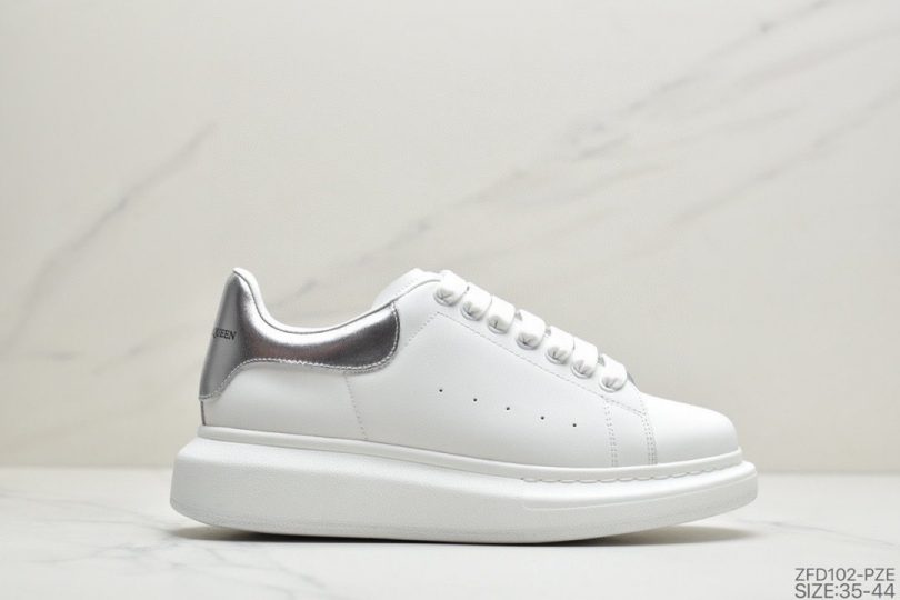 麦昆, 小白鞋, 女鞋, McQueen, Alexander McQueen - 意大利高奢品牌Alexander McQueen亚历山大·麦昆 Sole Leather Sneakers低帮时装厚底休闲运动小白鞋
