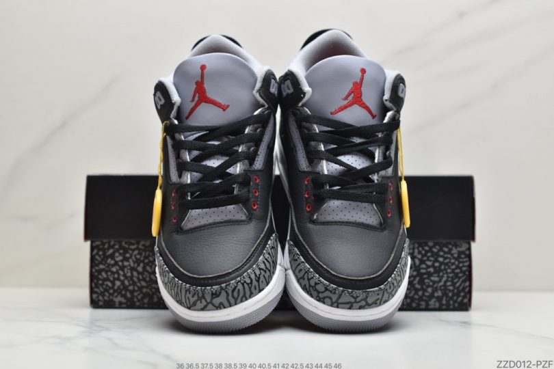 爆裂纹, Nike Air, Jordan, Black, AJ3, Air Jordan 3 Retro, Air Jordan 3, Air Jordan - 耐克Nike Air Jordan 3 Retro OG"Black Cement"迈克尔·乔丹AJ3代中帮复古休闲运动文化篮球鞋