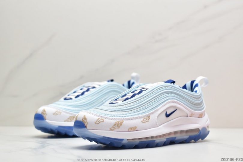 运动鞋, 休闲运动鞋, Air Max 97, Air Max - 耐克 Air Max 97 美国公开赛 'Wing it' 蓝色高尔夫鞋休闲运动鞋