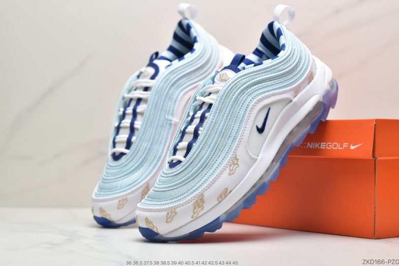 运动鞋, 休闲运动鞋, Air Max 97, Air Max - 耐克 Air Max 97 美国公开赛 'Wing it' 蓝色高尔夫鞋休闲运动鞋