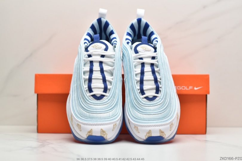 运动鞋, 休闲运动鞋, Air Max 97, Air Max - 耐克 Air Max 97 美国公开赛 'Wing it' 蓝色高尔夫鞋休闲运动鞋