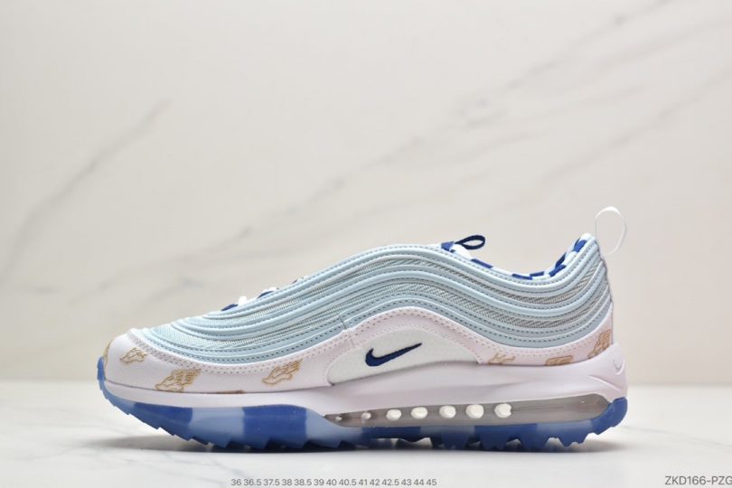 运动鞋, 休闲运动鞋, Air Max 97, Air Max - 耐克 Air Max 97 美国公开赛 'Wing it' 蓝色高尔夫鞋休闲运动鞋