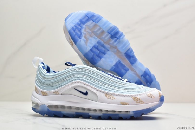 运动鞋, 休闲运动鞋, Air Max 97, Air Max - 耐克 Air Max 97 美国公开赛 'Wing it' 蓝色高尔夫鞋休闲运动鞋