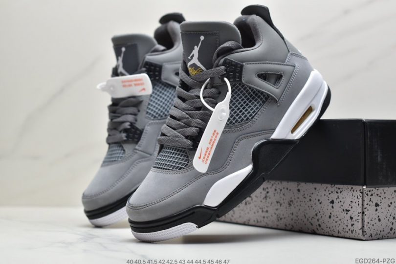 篮球鞋, Jordan, Cool Grey, Air Jordan 4, Air Jordan - 乔丹 Air Jordan 4 RrtroCool Grey 灰老鼠篮球鞋ID:EGD264-PZG