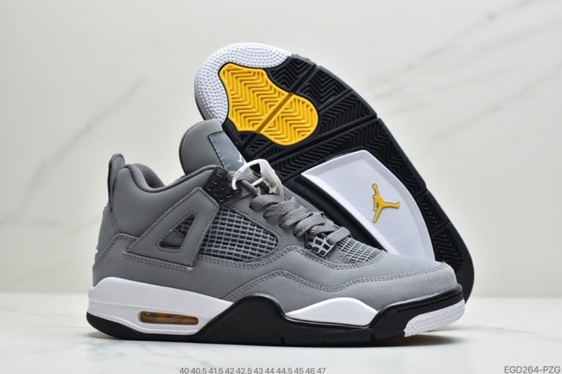 篮球鞋, Jordan, Cool Grey, Air Jordan 4, Air Jordan - 乔丹 Air Jordan 4 RrtroCool Grey 灰老鼠篮球鞋ID:EGD264-PZG