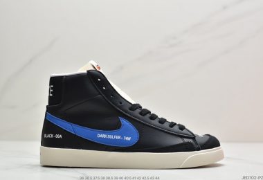 耐克Nike Blazer Mid ’77 开拓者四色勾黑色高帮百搭休闲板鞋ID:JED102-PZG