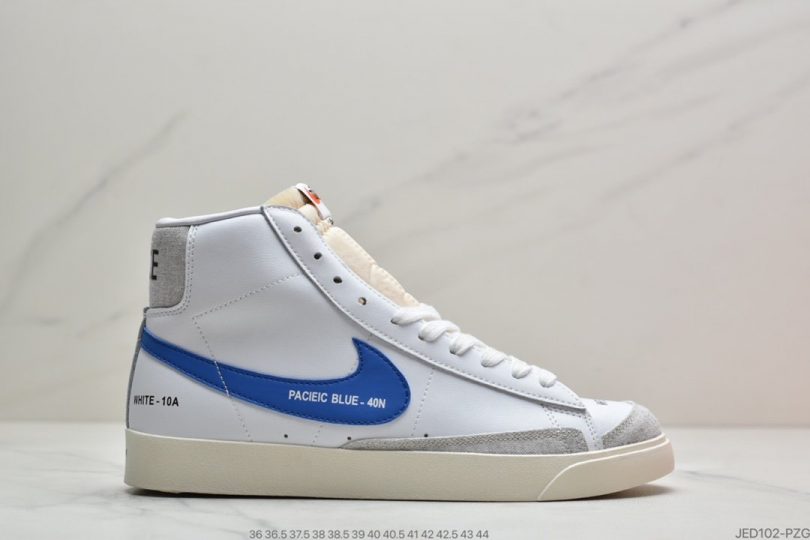 高帮, 板鞋, 开拓者, 休闲板鞋, Nike Blazer Mid '77, Nike Blazer Mid, Blazer Mid, Blazer - 耐克Nike Blazer Mid '77 开拓者四色勾黑色高帮百搭休闲板鞋ID:JED102-PZG