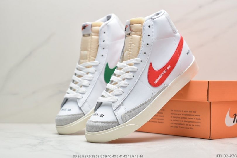 高帮, 板鞋, 开拓者, 休闲板鞋, Nike Blazer Mid '77, Nike Blazer Mid, Blazer Mid, Blazer - 耐克Nike Blazer Mid '77 开拓者四色勾黑色高帮百搭休闲板鞋ID:JED102-PZG