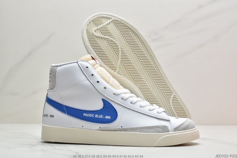 高帮, 板鞋, 开拓者, 休闲板鞋, Nike Blazer Mid '77, Nike Blazer Mid, Blazer Mid, Blazer - 耐克Nike Blazer Mid '77 开拓者四色勾黑色高帮百搭休闲板鞋ID:JED102-PZG