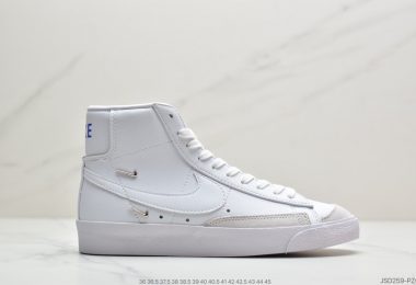 耐克Nike Blazer Mid ’77 SE”Chrome Luxe”白蓝银标开拓者中帮板鞋