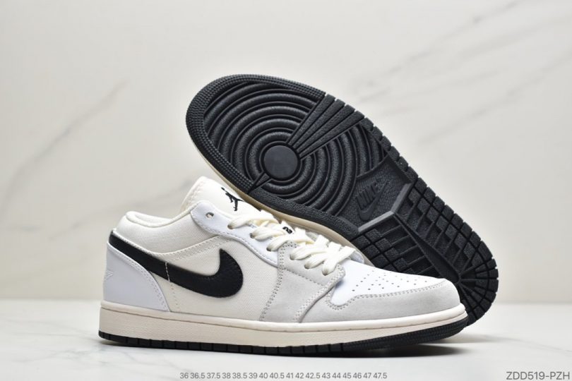 篮球鞋, 低帮篮球鞋, Jordan, Air Jordan 1 Low, Air Jordan 1, Air Jordan - Air Jordan 1 Low “Off White/Sail”回力色 致敬经典 灰白黑勾低帮篮球鞋