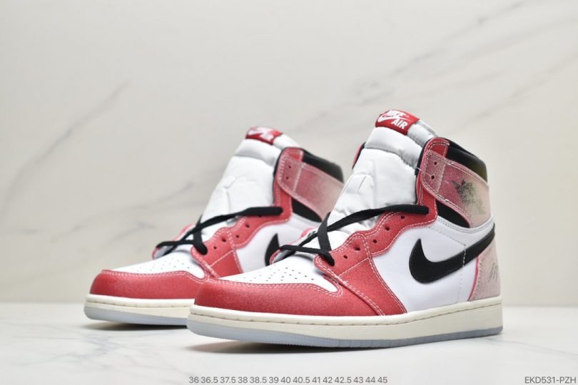 芝加哥, 联名, 篮球鞋, 做旧, Jordan, Aj1, Air Jordan 1, Air Jordan - 全新芝加哥配色 Air Jordan 1 AJ1中帮篮球鞋ID:EKD531-PZH